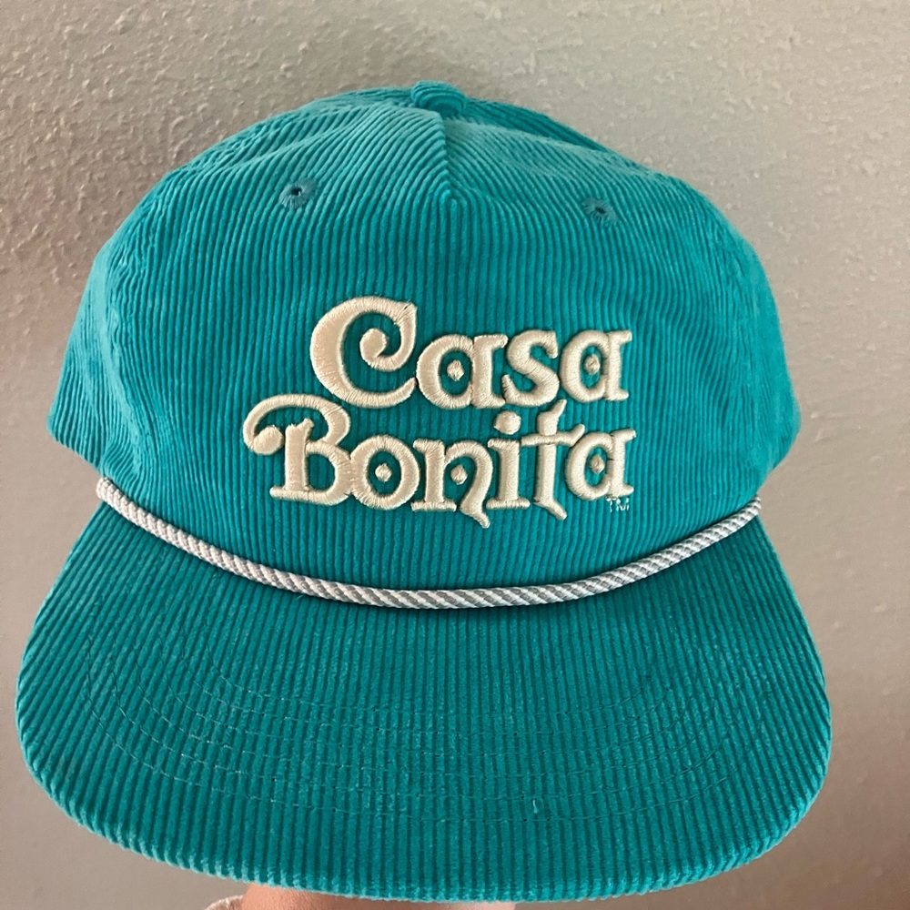 Casa Bonita Turquoise Corduroy Hat NEW
